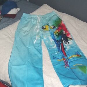 Vibrant Parrot Print Men's Lounge Pants